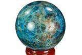 Bright Blue Apatite Sphere - Madagascar #121789-1